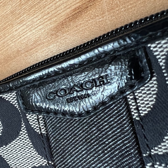 Coach Signature Stripe wristlet - Picture 2 of 3